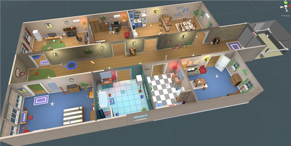 躲猫猫大乱斗苹果版场景3D宏观图